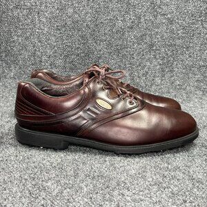 FootJoy eComfort Golf Shoes Men's Size 10.5 Brown Leather Oxford Soft Spike Golf